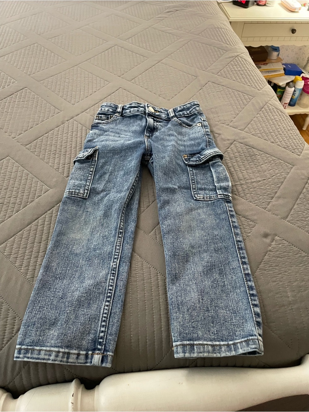 Source Unknown Blue Cargo-Style Kids Jeans